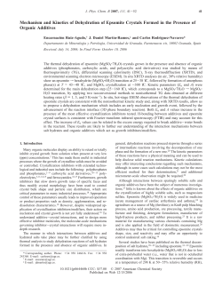 Mechanism and Kinetics of Dehydration of Epsomite Crystals