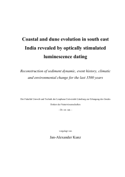 Geochronological investigation of coastal - LIAG