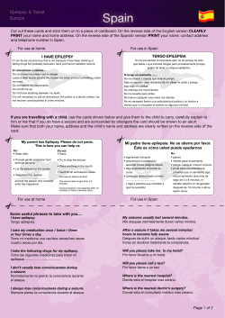 TENGO EPILEPSIA I HAVE EPILEPSY Cut out these cards and stick