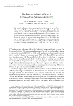 The Returns to Medical School: Evidence from Admission Lotteries