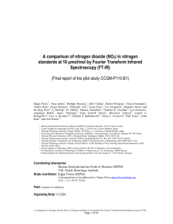 A comparison of nitrogen dioxide (NO2) in nitrogen standards at 10