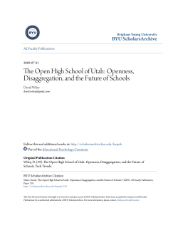 The Open High School of Utah: Openness, Disaggregation, and the