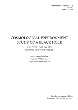 cosmological environment study of a black hole