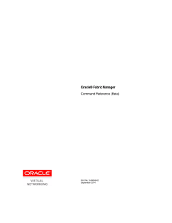 Oracle Fabric Manager Command Reference (Beta)