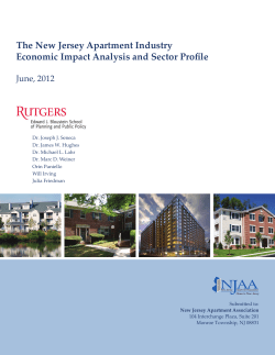 The New Jersey Apartment Industry Economic Impact Analysis and