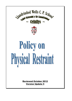 Policy on Physical Restraint