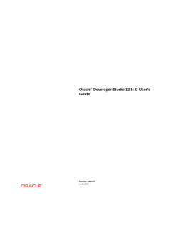 Oracle® Developer Studio 12.5: C User`s Guide