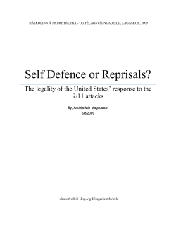 Self Defence or Reprisals?