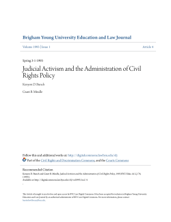 Judicial Activism and the Administration of Civil Rights Policy