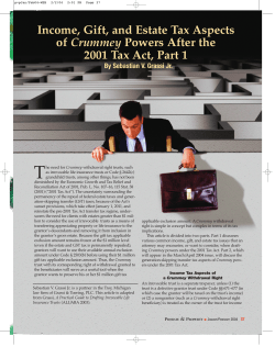 Income, Gift, and Estate Tax Aspects of Crummey Powers After the