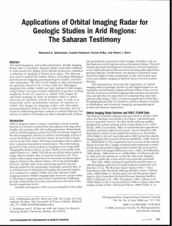 Applications of Orbital Imaging Radar for Geologic Studies in Arid