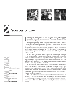 Sources of Law - State Bar Of Georgia