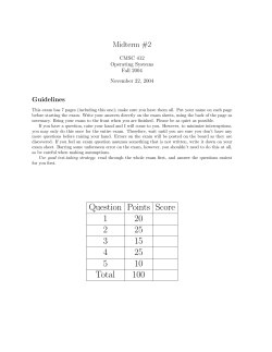 Sample Exam #1 and solution