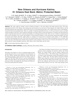 New Orleans and Hurricane Katrina. IV: Orleans East Bank &bdquo;Metro