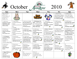 October 2010 - Sherwood Assisted Living