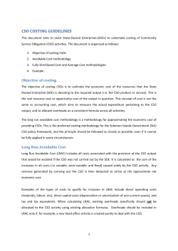 cso costing guidelines - Solomon Islands Ministry of Finance
