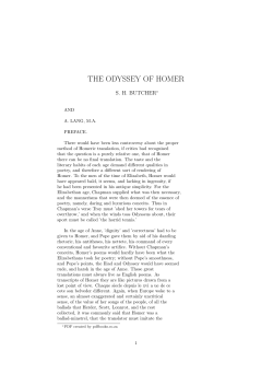 the odyssey of homer