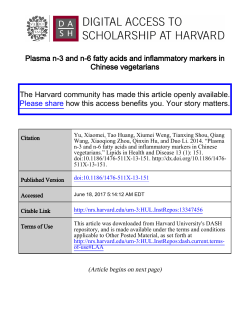 Plasma n-3 and n-6 fatty acids and inflammatory markers in Chinese