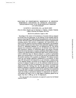 induction of streptomycin resistance in sensitive hemophilus