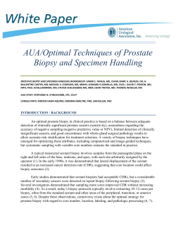 AUA/Optimal Techniques of Prostate Biopsy and Specimen Handling