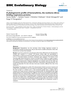 A phylogenomic profile of hemerythrins, the nonheme diiron binding