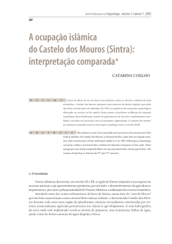 A ocupa&ccedil;&atilde;o isl&acirc;mica do Castelo dos Mouros (Sintra): interpreta&ccedil;&atilde;o
