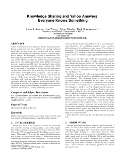 Knowledge Sharing and Yahoo Answers: Everyone Knows Something