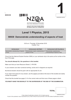 Level 1 Physics (90939) 2015