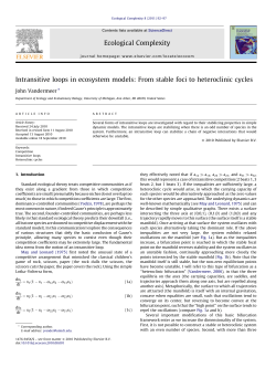 Intransitive loops in ecosystem models: From stable foci to