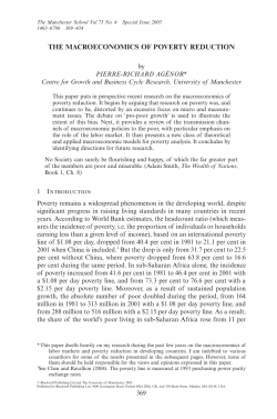 THE MACROECONOMICS OF POVERTY REDUCTION
