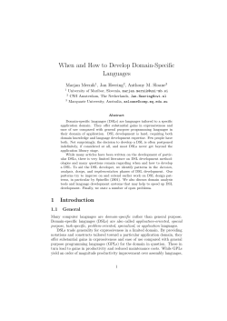 When and How to Develop Domain-Specific Languages