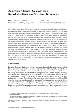 Answering Clinical Questions with Knowledge