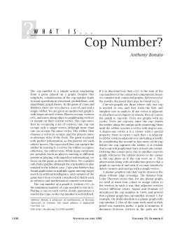 Cop Number? - American Mathematical Society