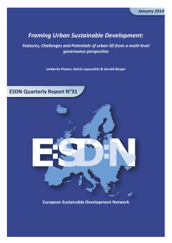 Framing Urban Sustainable Development