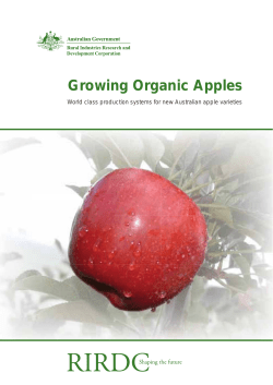 Growing Organic Apples - Department of Primary Industries, Parks