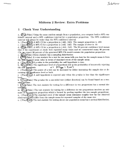 Midterm 2 Review: Extra Problems 1 Check Your