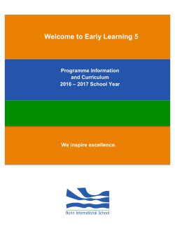 EL 5 Curriculum - Bonn International School