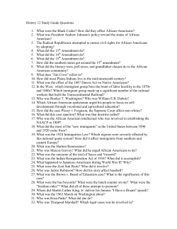 History 12 Study Guide Questions 1. What were the Black Codes