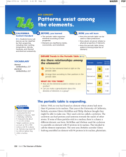 Patterns exist among the elements.