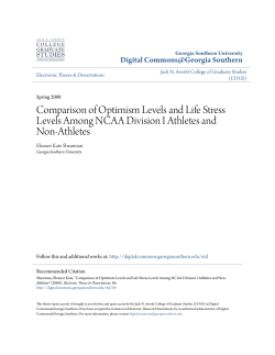 Comparison of Optimism Levels and Life Stress Levels Among