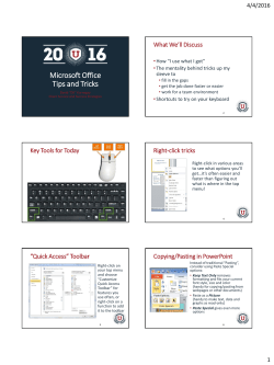 MS Office Tips and Tricks
