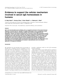 Evidence to support the cellular mechanism involved in serum IgG