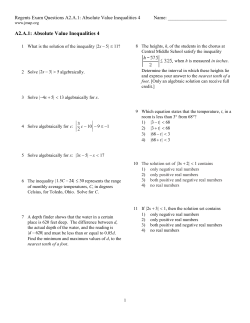 A2.A.1: Absolute Value Inequalities 4