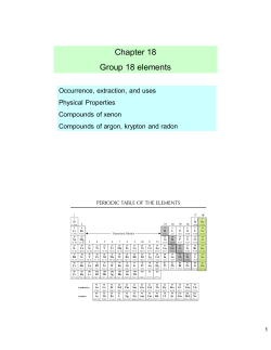 Chapter 18 Group 18 elements