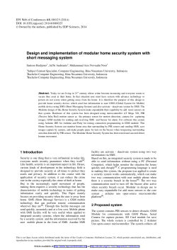 Design and implementation of modular home security system with
