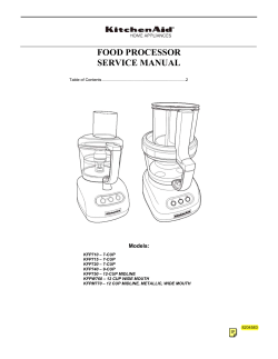 food processor Service Manual