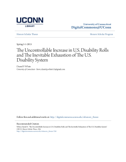 The Uncontrollable Increase in U.S. Disability Rolls and The