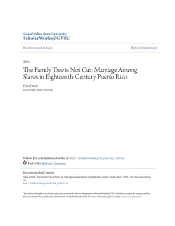The Family Tree is Not Cut: Marriage Among Slaves in Eighteenth