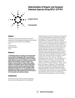 Determination of Organic and Inorganic Selenium Species