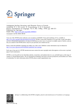 Ambiguous Surface Structure and Phonetic Form in French